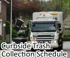 Curbside Trash Collection Schedule
